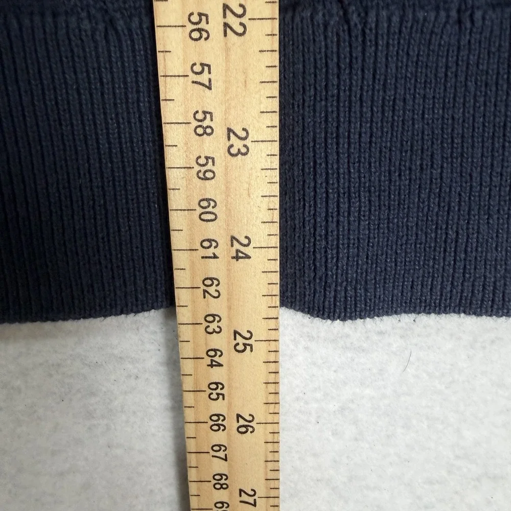 BROOKS BROTHERS Youth XL Cable Knit Navy Blue Hoodie Sweated Pullover‎ Vtg